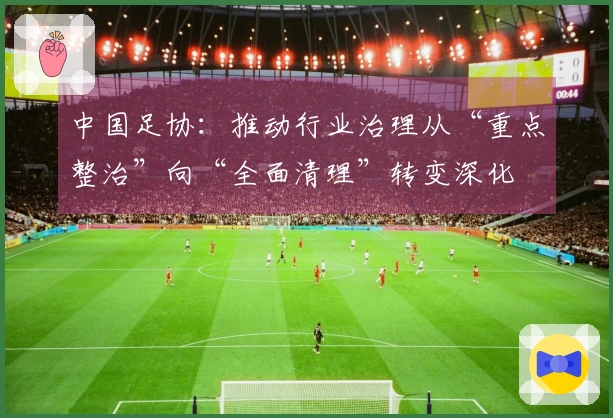 中国足协：推动行业治理从“重点整治”向“全面清理”转变深化